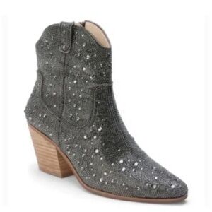 Matisse Silver Studded Ankle Booties